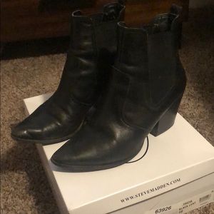 Steve Madden Black Cowboy Boots